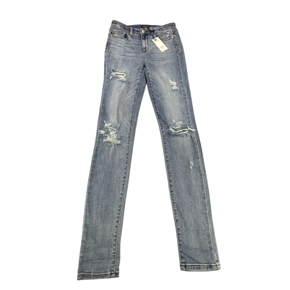 Judy Blue Skinny Fit Distressed Jeans Womens Size 7/28 Medium Stretch